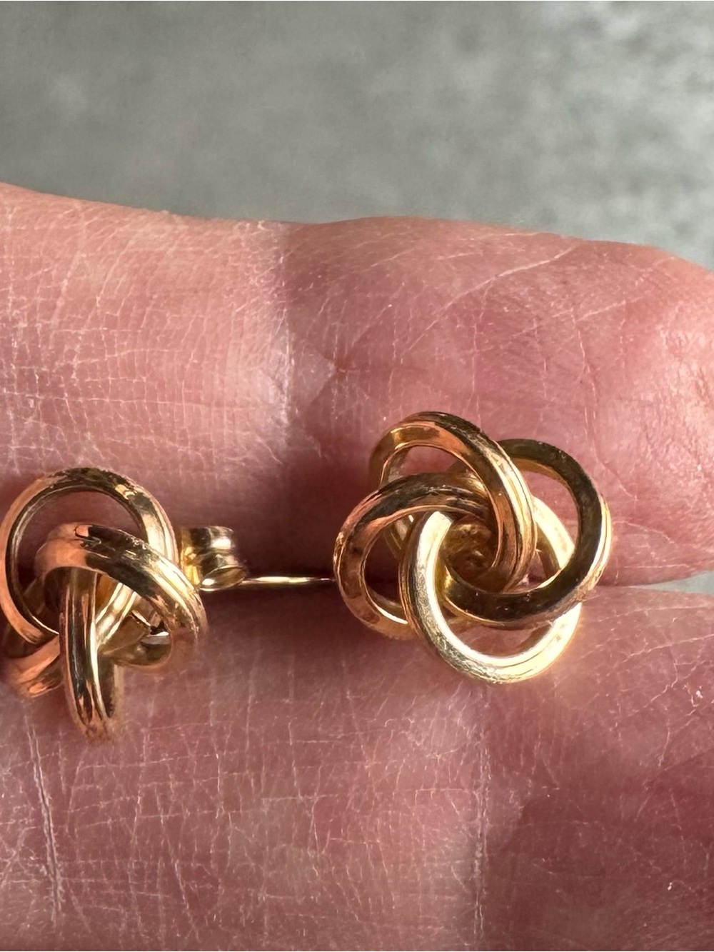 14k gold Love Knot Studs - Picture 6 of 6